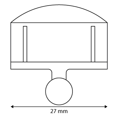 PORT ETICHETA 27 MM CLEAR GRIP