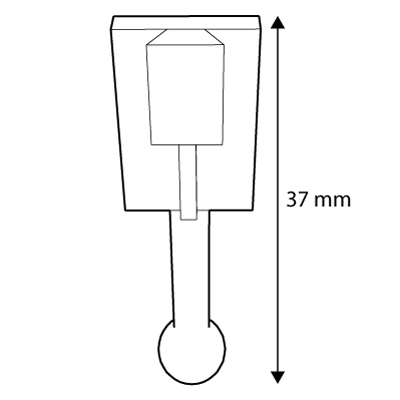 CLEAR-GRIP PP CONNECTOR, 37 MM LENGTH