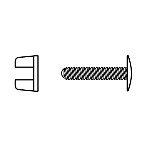 SCREW AND NUT PLASTIC SET, FOR FASTENING 25 MM MATERIALS THICKNESS