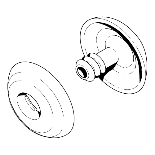 PLASTIC STAPLE D 15 MM FOR FASTENING WITH 5 MM MATERIALS THICKNESS