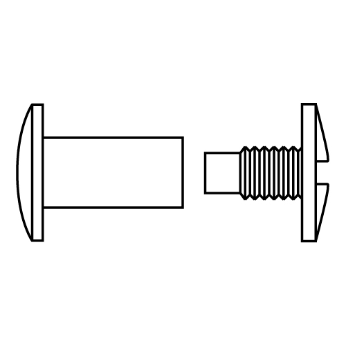 STEGSCHRAUBENSET AUS NICKEL, KÖPFE: ? 10 MM, FÜR MATERIALSTÄRKEN BIS 10 MM