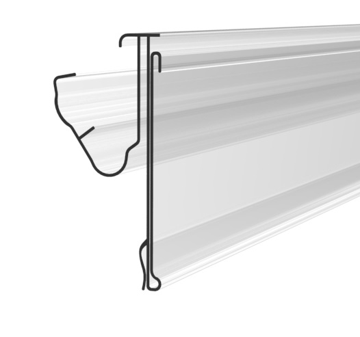 LS PROFILE, 52X1000 MM, WITH MECHANICAL FIXING, SUPERIOR HINGE, CLIP AND GRIP