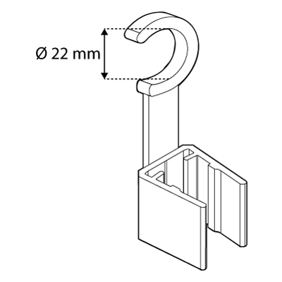 CARLIG PRINDERE LATERALA PT TUBURI D 22 MM