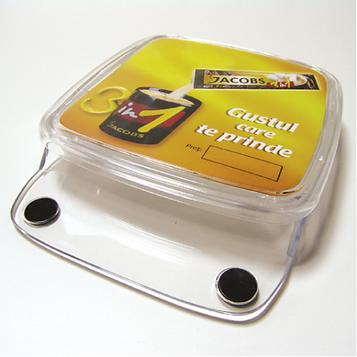 PLASTIC CASH TRAY, WITH AN INFERIOR POCKET SIZE 195X140X20 MM, FLEYER SIZE 149X149 MM, AND TOTAL CASH TRAY SIZE 206X175X40 MM