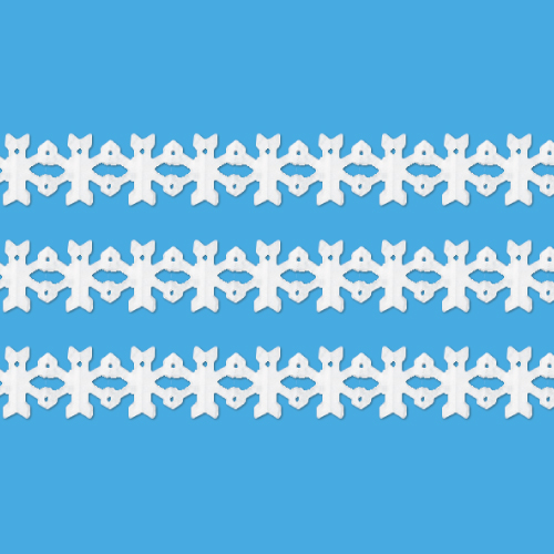 SNOWFLAKES GARLAND, 3600 MM LENGTH