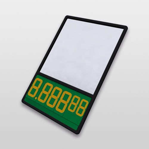 PIVOT PRICER DISPLAY, A3P, 4X80PP, 1X60PP, DOUBLE SIDE, WHITE DIGITS, BLACK BASE