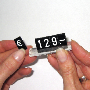 MINI PRICE "FIX" CASSETTE, 10 MM HEIGHT, 45 MM LENGTH