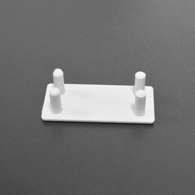 PLASTIC END CAP FOR POSTER RAIL, 20X40 MM, SUITS WITH ALUMINIUM PROFILE LPM 025-4760