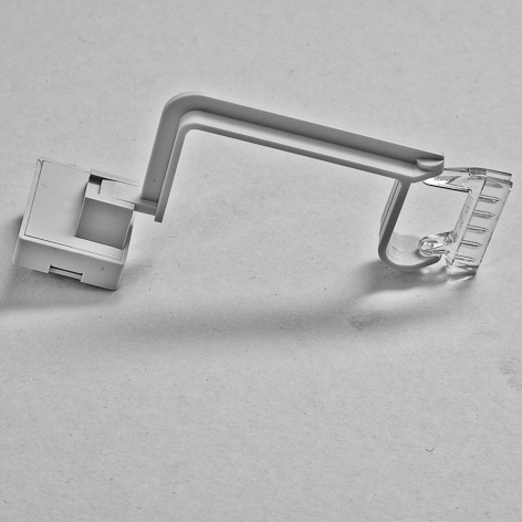 STOPPER WITH MAGNETIC ARM, 65 MM LENGTH, AND TRANSPARENT LABEL HOLDER