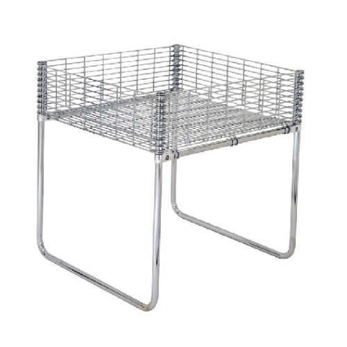 PROMOTIVNI PRAVOUGAONI STO OD POCINKOVANE ŽICE, 860 MM VISINE