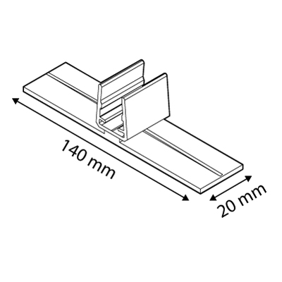 TALPA RAME FIXARE VERTICALA, 140X20 MM