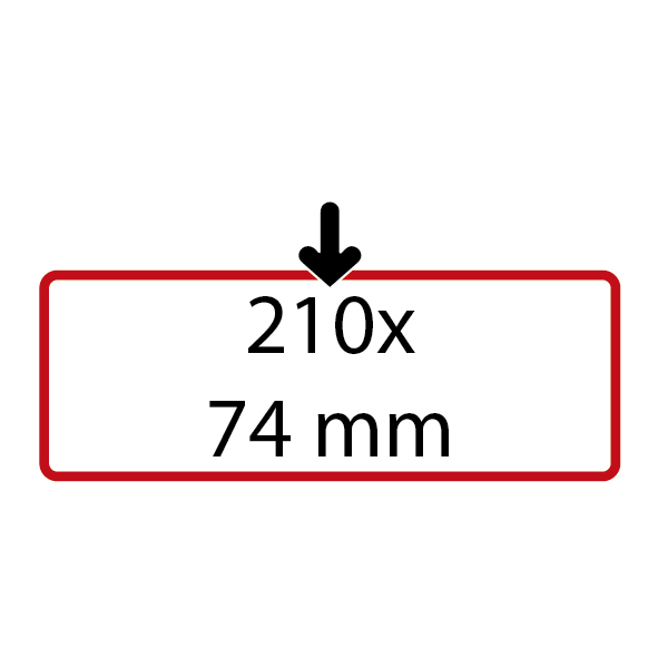 KUNSTSTOFFRAHMEN, FÜR DRUCKGRÖSSE 210X74 MM QUERFORMAT
