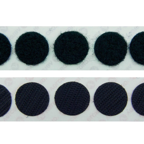 ROUND ADHESIVE HOOK&LOOP, D 19 MM, 1120 PICES/ ROLL
