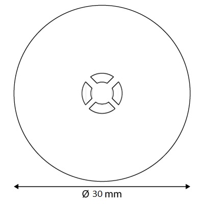 CLEAR-GRIP MINI ROUND BASE, 30 MM D