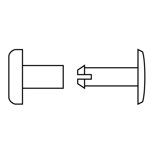 KNOPFNIETE AUS KUNSTSTOFF, KOPF: ? 12 MM, MATERIALSTÄRKE: 10 MM