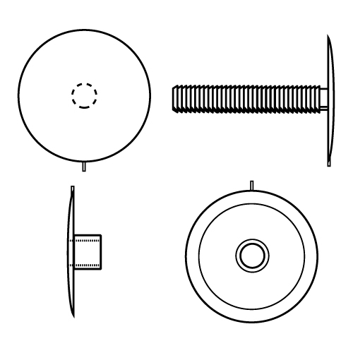 MŰANYAG PATENT 28 MM FEJÁTMÉRŐVEL, MAX6-32 MM ANYAGVASTAGSÁGHOZ