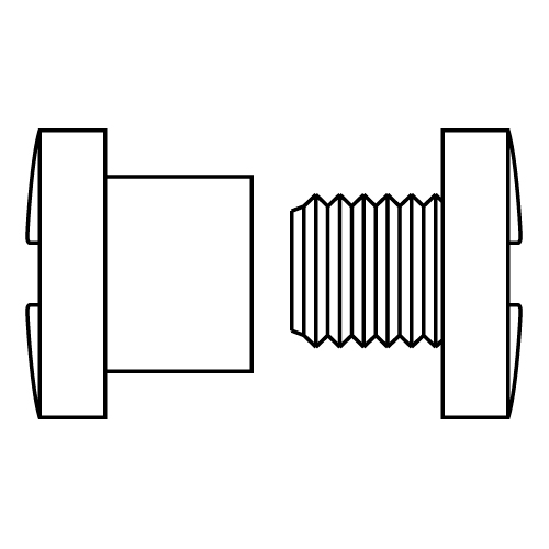 SCHRAUBENSET AUS KUNSTSTOFF, KOPF: ? 9 MM, MATERIALSTÄRKE: 4,7 MM.