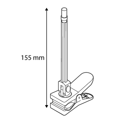 CLAMP ALLROUNDER WITH ROD 155 MM, 8-34 MM MATERIAL THICKNESS