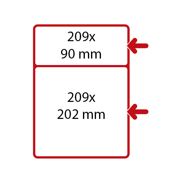 RAMA PLASTIC A4P CU 2 INSERTURI, 209X90 MM SI 209X202 MM, LANDSCAPE