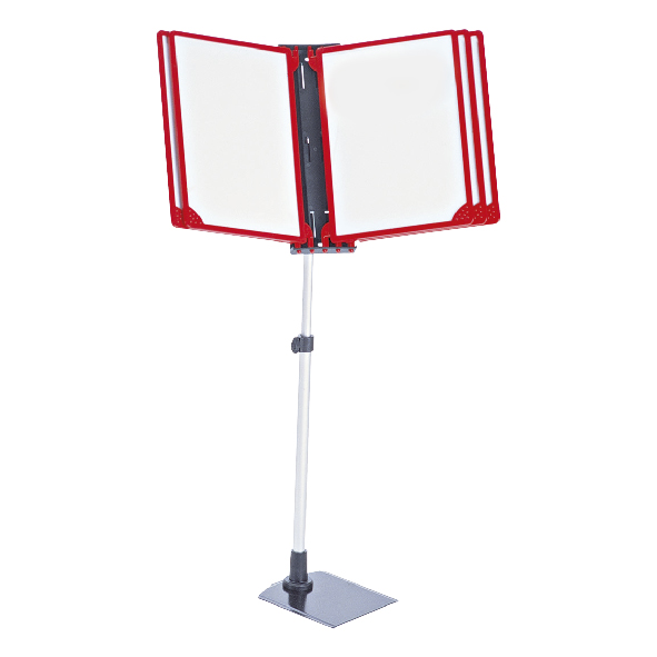 Lapozós Infoline keret teleszkópos talppal, 10 db A4 méretű kerettel, 400-700 mm-es alumínium szárral