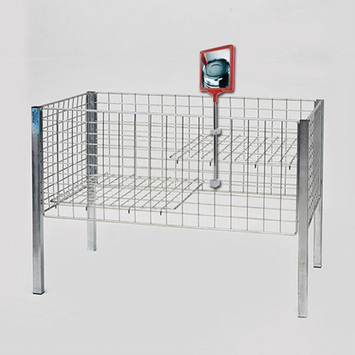 SHOWCARD STAND DK, A3L FRAME, ADJUSTABLE TUBE 320-620 MM, FOR WIRE BASKETS