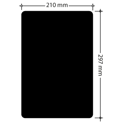 KREIDETAFEL, 0,5 - 1 MM MATERIALSTÄRKE, FORMAT A4