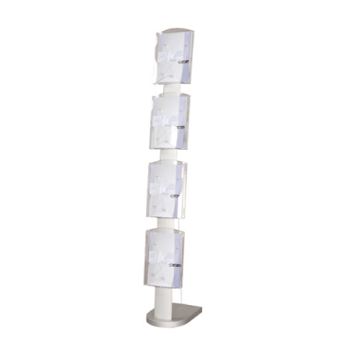SUPORT PLASTIC PENTRU PLIANTE 4XA4P, PICIOR DIN METAL, H 1600 MM, DIM BAZA 280X380 MM