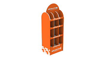 Kartonage Boden-Display