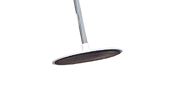 Round plastic base, 160 mm diameter, for tubes of 12 mm diameter