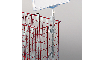 Spring stand for wire baskets