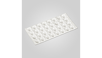 Transparent adhesive drops, various sizes
