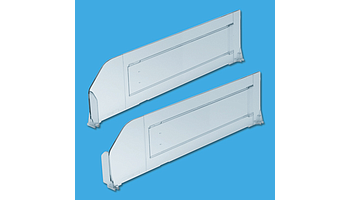 Ausziehbare Fachteiler 120 mm hoch, "T“ oder "L"-Front 75 mm oder 120 mm hoch, zwei Befestigungspunkte
