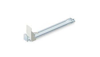 Slim pusher with front, sliding rail 380 mm length