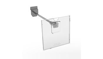 Label holder with mounting on the hooks