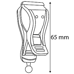 CLEAR-GRIP LARGE CLIP, 65 MM LENGTH