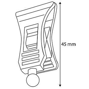 CLEMA MICA CLEAR GRIP, L 45 MM