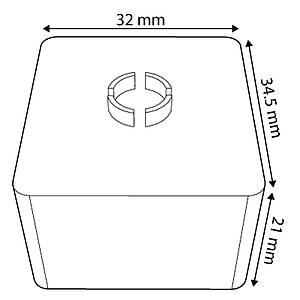 Átlátszó csipesz rendszer: Nagy mágnes 34,5x32x21 mm