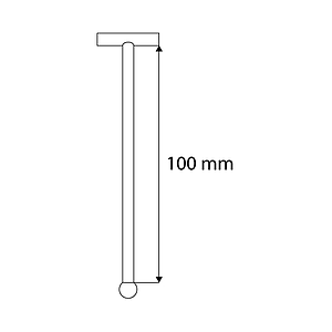 ÁTLÁTSZÓ CSIPESZ RENDSZER SZÁR, 100 MM HOSSZÚ, CÍMKETARTÓVAL