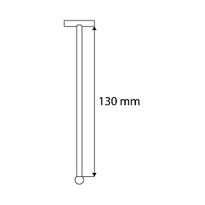 ÁTLÁTSZÓ CSIPESZ RENDSZER SZÁR, 130 MM HOSSZÚ, CÍMKETARTÓVAL