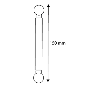 Átlátszó csipesz rendszerhez szár, 150 mm