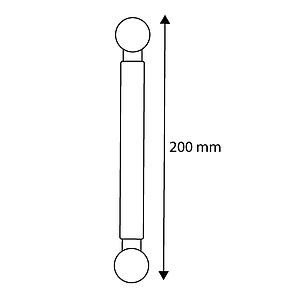 Átlátszó csipesz rendszerhez szár, 200 mm