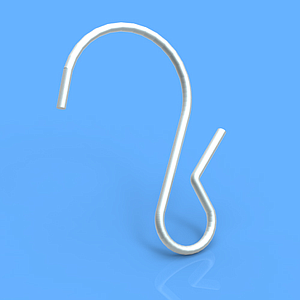 METALLIC CLIP WITH D 22 MM, 46X30 MM SIZE, USED FOR SUSPENDING EXPOSURE STRIPS