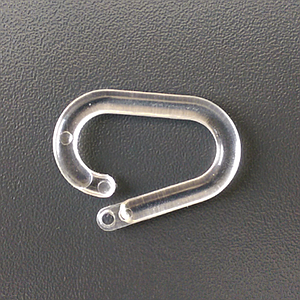 PLASTIC OVAL RING FOR DISPLAY WITH SNAP CLOSING, INSIDE L 20 MM