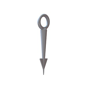 CEILING SPIKE WITH RING, D 6 MM, TOTAL L 38 MM