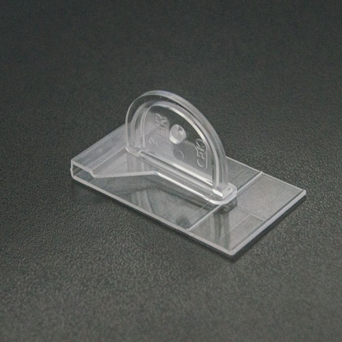 CLIP STOPER ZA PERFORIRANE MATERIJALE, POSTAVLJA SE NA 39 MM PROFIL ZA CENU, OTVOR 10 MM OD IVICE PRINTA