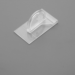CLIP STOPPER FOR PERFORATED PRINTS, FIXING ON 53 MM SHELF PROFILE, HOLE 12 MM FROM THE EDGE PRINT