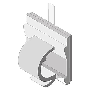 ADHESIVE HOLDER WITH HOOK, 25X25 MM, FITS ON 10 MM D WIRES