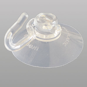 SUCTION CUP 50 MM D, WITH POLYCARBONATE HOOK