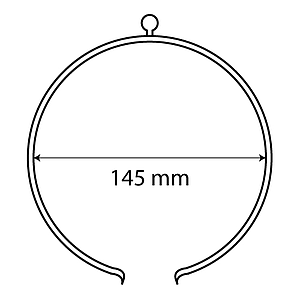 ÁTLÁTSZÓ CSIPESZ RENDSZER: CÍMKE TARTÓ HUROK 145 MM ÁTMÉRŐVEL