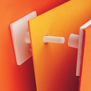 ADHESIVE SQUARE SPACER, 25X25 MM, WITH FINGER TABS, 30 MM L